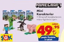 MİNECRAFT MİNİ KARAKTERLER/ADET OYUNCAK